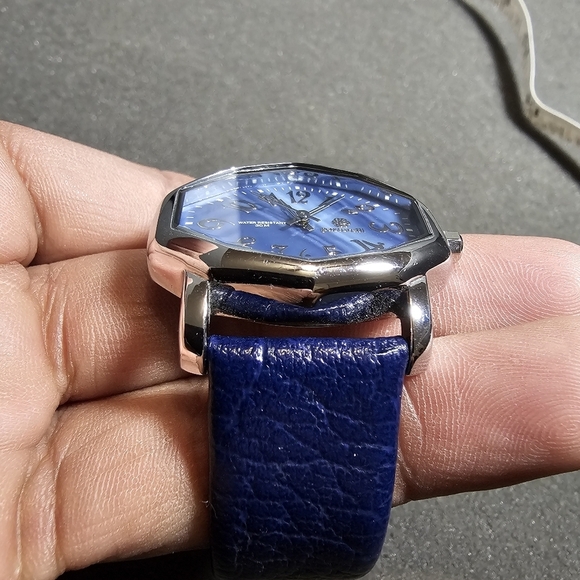 Pastorelli Ladies Quartz Watch Blue Dial Silver Tone Case Blue Strap Working sho - Picture 8 of 9